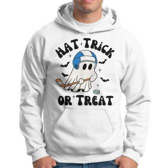 Hat Trick Or Treat Hilarious Hockey Halloween Family Hoodie - Monsterry