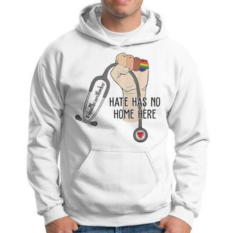 Hate Has No Home Here Healthcare Worker Lgbt Hoodie | Mazezy