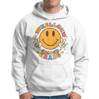 Hello 2Nd Grade Smile Pencil Groovy Back To Shool 2Nd Grade Hoodie | Mazezy