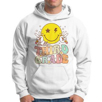 Hello Third Grade Hippie Smile Face 3Rd Grade Back To School 3Rd Grade Funny Gifts Hoodie | Mazezy