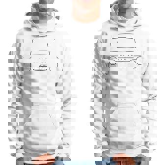 Hillman Imp Classic Car Black Outline Graphic Hoodie | Mazezy