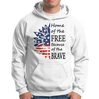 Home Of The Free Because Brave 4Th Of July Armed Forces Day Hoodie - Thegiftio UK