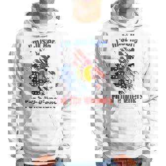 Hot Dog Im Just Here For The Wieners 4Th Of July Funny Hoodie | Mazezy