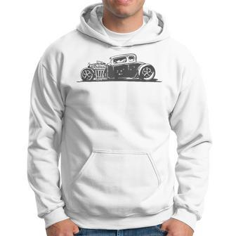 Hot Rod Rust Racer Vintage Graphic Old Muscle Car Hoodie | Mazezy