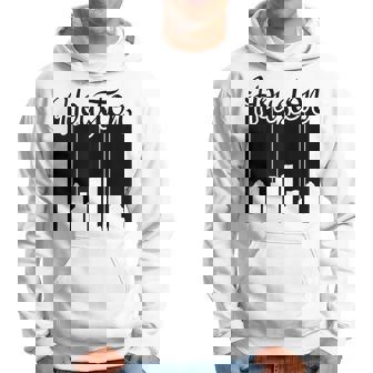 Houston - City Pride - Retro Skyline Silhouette Image Hoodie | Mazezy