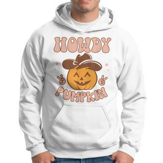Howdy Pumpkin Vintage Fall Autumn Western Halloween Pumpkin Funny Gifts Hoodie | Mazezy