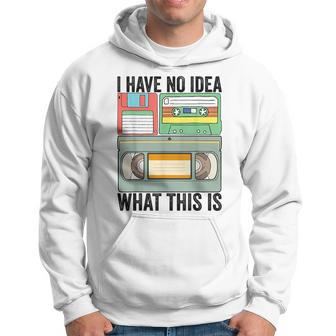 I Have No Idea What This Is Kids 80S 90S Cassette Girls Boys 90S Vintage Designs Funny Gifts Hoodie | Mazezy