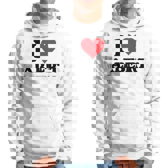 I Heart Albert First Name I Love Personalized Stuff Hoodie | Mazezy