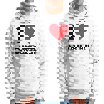 I Heart Carter First Name I Love Personalized Stuff Hoodie | Mazezy