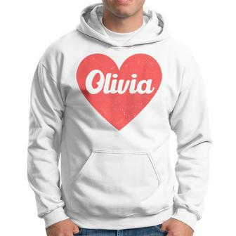 I Heart Olivia First Names And Hearts I Love Olivia Hoodie | Mazezy