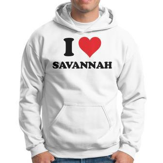 I Heart Savannah First Name I Love Personalized Stuff Hoodie | Mazezy UK