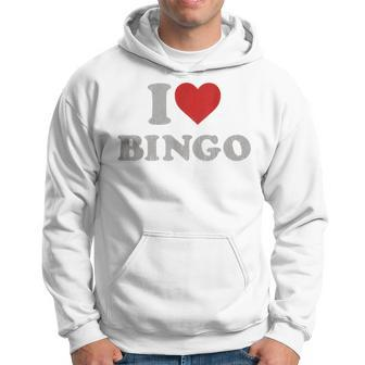 I Love Bingo Outfit I Heart Bingo Hoodie - Seseable