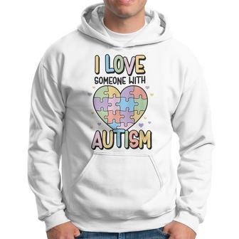 I Love Someone With Autism Kids Heart Puzzle Colorful Kids Hoodie | Mazezy AU