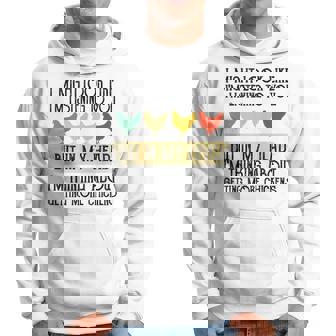 I Might Look Like Im Listening To You But In My Head Funny Hoodie - Thegiftio UK