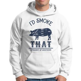 Id Smoke That Straight Up Southern Pig Vintage Hoodie - Thegiftio UK