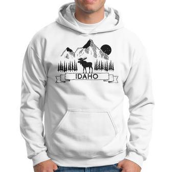 Idaho Mountain Moose | Cool Idaho Souvenir Gift Gift For Women Hoodie - Thegiftio UK