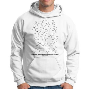 Can You Identify The 20 Amino Acids Chemistry Biochemistry Hoodie | Mazezy