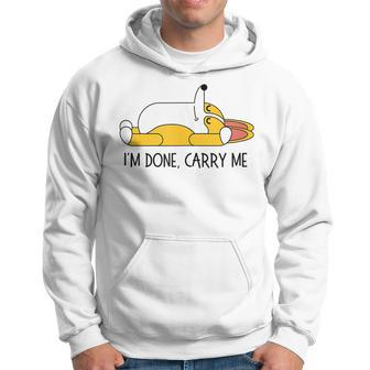 Im Done Carry Dog Lovers Sleeping Corgi Memes Just Chillin Hoodie | Mazezy