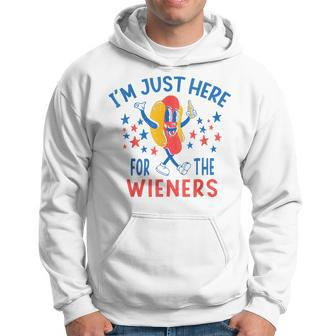 Im Just Here For The Wieners Funny 4Th Of July Hoodie | Mazezy DE