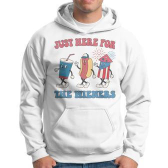 Im Just Here For The Wieners Lovers Funny 4Th Of July Party Hoodie | Mazezy CA