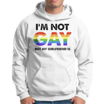 Im Not Gay But My Girlfriend Is Funny Couple Lesbian Pride Hoodie | Mazezy UK