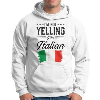 Im Not Yelling Im Italian Pride Italian Flag Hoodie | Mazezy