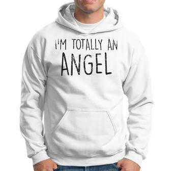 Im Totally An Angel Funny Vintage Halloween Costume Halloween Funny Gifts Hoodie | Mazezy