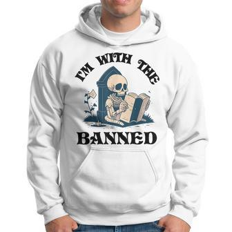 Im With The Banned Read Banned Books Lover Bookworm Hoodie | Mazezy