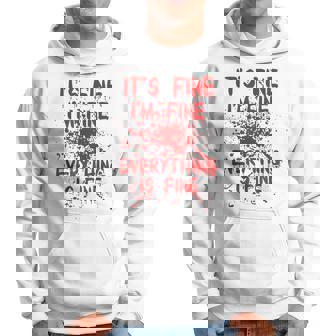 It's Fine I'm Fine Everything Is Fine Bloody Wound Costume Hoodie - Thegiftio UK
