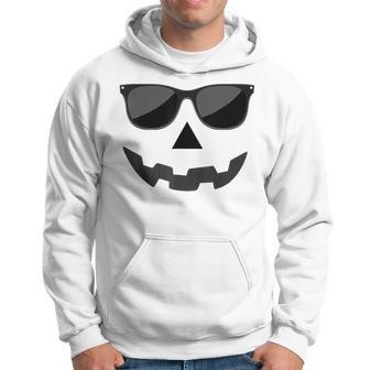 Jack O Lantern Pumpkin Face Sunglasses Hallowen Costume Hoodie | Mazezy