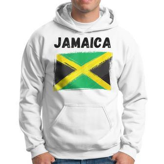 Jamaica Flag Holiday Vintage Grunge Jamaican Flag Hoodie - Seseable