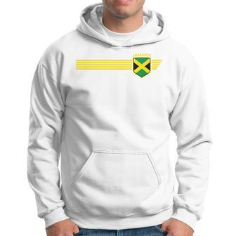 Jamaica Flag Jamaican Vintage Athletic Throwback Souvenir Hoodie - Seseable
