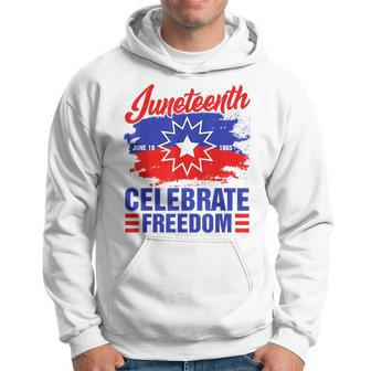 Junenth Celebrate Freedom Red White Blue Free Black Slave Hoodie | Mazezy
