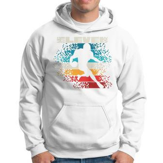 Kids 11 Year Old 11Th Vintage Retro Football Birthday Party Hoodie | Mazezy