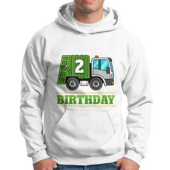 Kids 2 Years Old Garbage Truck 2Nd Birthday Party Boys Toddler Hoodie | Mazezy