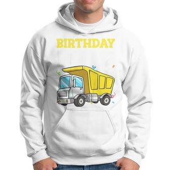 Kids Birthday Boy 2 Two Construction Truck 2Nd Birthday Toddler Hoodie | Mazezy