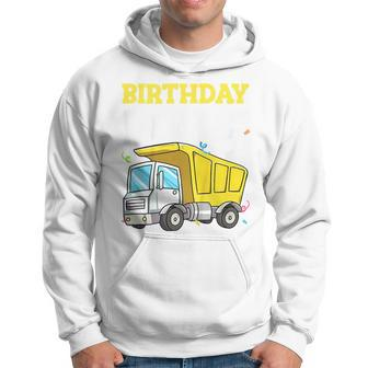 Kids Birthday Boy 5 Five Construction Truck Party 5Th Birthday Hoodie | Mazezy