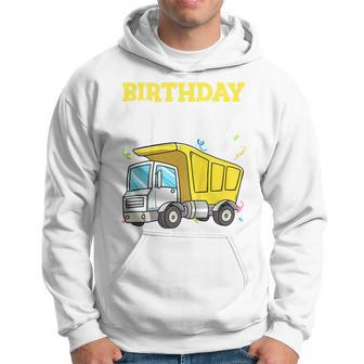 Kids Birthday Boy Toddler Construction Truck Theme Hoodie | Mazezy