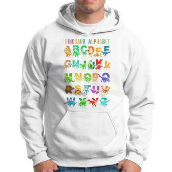 Kids Dinosaurs Alphabet Back To School Cute First Day Of School Hoodie | Mazezy