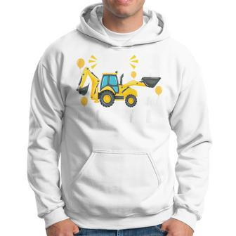 Kids Im 3 And Digging It Construction Excavator 3Rd Birthday IT Funny Gifts Hoodie | Mazezy