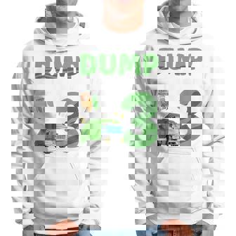 Kids Im 3 Dump Everything Im 3Rd Birthday Garbage Truck Boy Hoodie | Mazezy