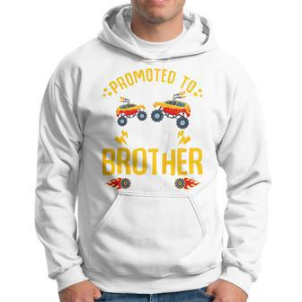 Kids Promoted To Big Brother 2024 Monster Truck Boys Toddlers Funny Gifts For Brothers Hoodie | Mazezy