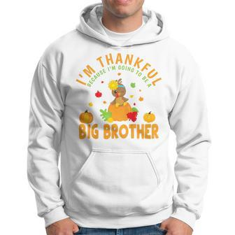 Kids Thanksgiving Baby Announcement Big Brother  Hoodie