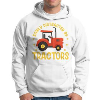 Kids Tractor Toddler Boys Farm Easily Distracted By Tractors Hoodie - Seseable
