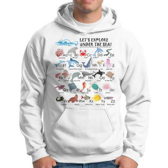 Kids Under The Sea Ocean Animals Name Learn Abcs Alphabet Hoodie | Mazezy
