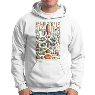 Kitchen Vegetable Identification Reference Chart Botanical Hoodie | Mazezy