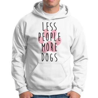 Less People More Dogs Funny Dog Gift For Women Hoodie - Thegiftio UK