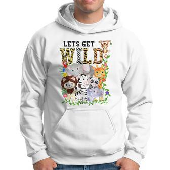Lets Get Wild Zoo Animals Safari Party A Day At The Zoo Hoodie | Mazezy AU