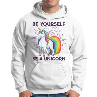 Lgbt Pride Be Yourself Be A Unicorn Hoodie | Mazezy
