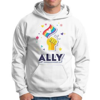 Lgbtq Ally Proud Ally Gay Pride Hoodie - Seseable